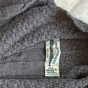 Aran Crafts Charcoal Wool Sweater